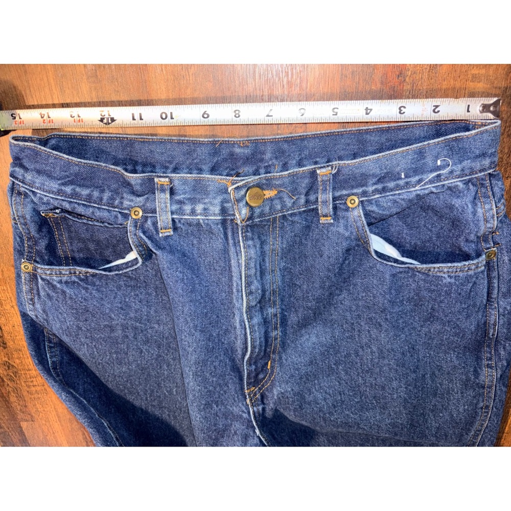 Vintage Chic High Waisted Mom Jeans Blue Denim Made in USA Size 18 Tapered Leg - Picture 9 of 9